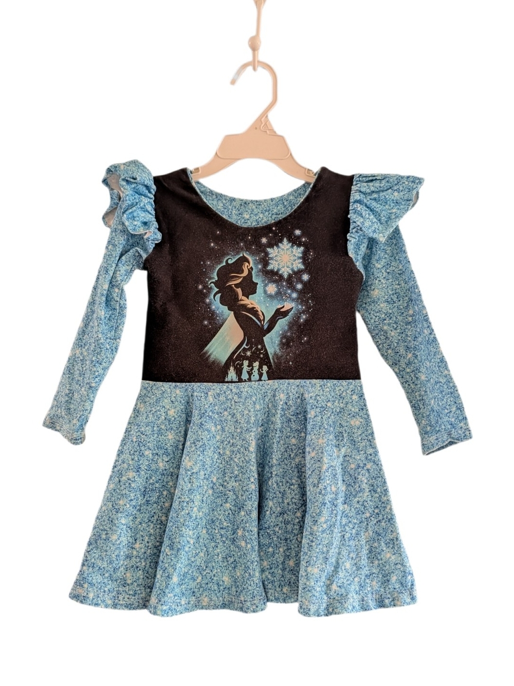 Elsa Frozen 3T Toddler Girls Dress Blue Disneyland Outfit Princess